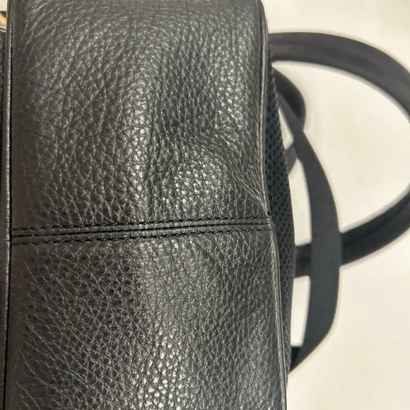 Coach Black Pebbled Leather Mini Backpack with Gold Zippers - Picture 10 of 10